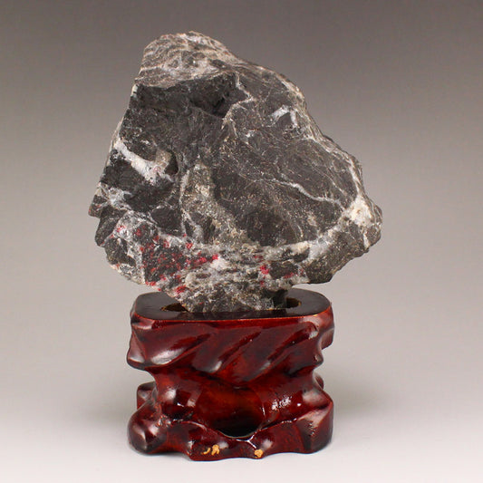 Chinese Natural Cinnabar Stone Original Stone Statue