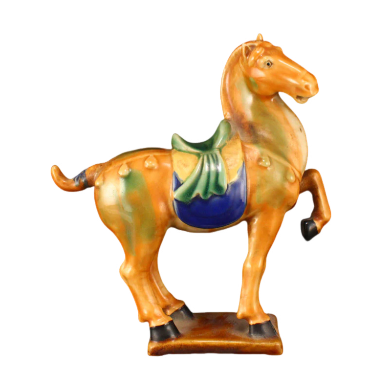 Tang Sancai Horse Porcelain Statue
