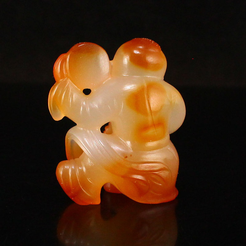 Chinese Agate Carved Kid Statue/Pendant