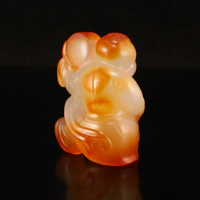 Chinese Agate Carved Kid Statue/Pendant