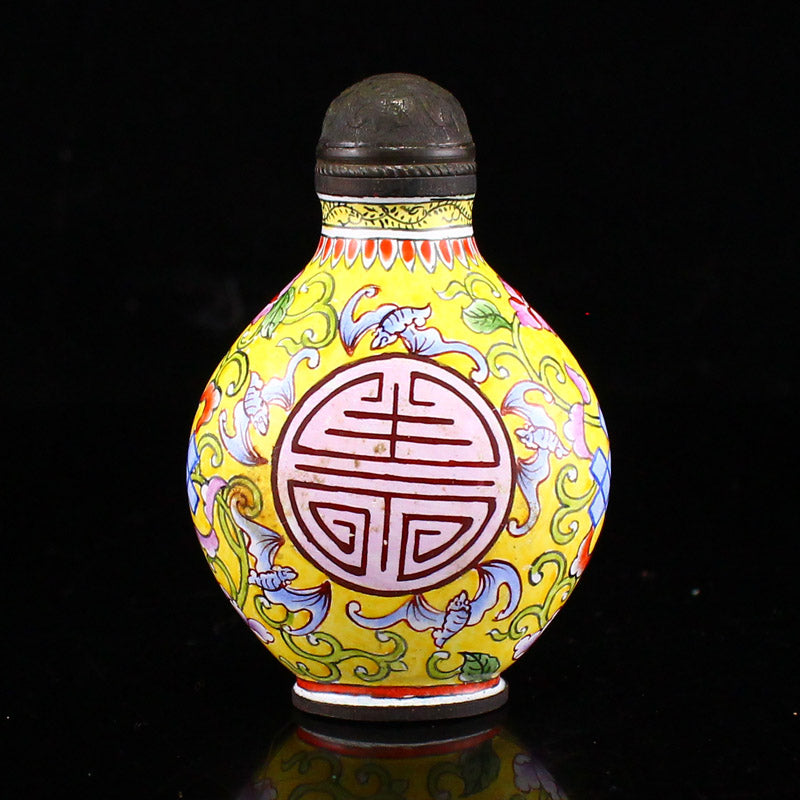 Old Chinese Bronze Enamel Snuff Bottle