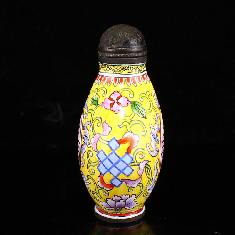 Old Chinese Bronze Enamel Snuff Bottle