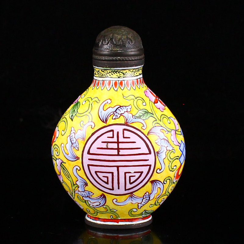 Old Chinese Bronze Enamel Snuff Bottle