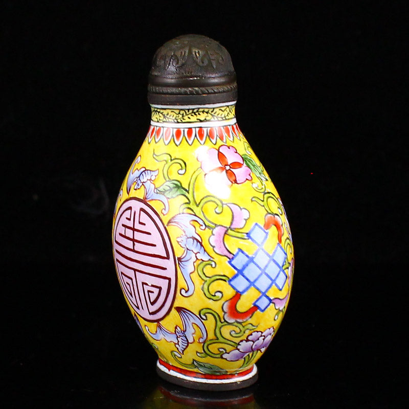 Old Chinese Bronze Enamel Snuff Bottle