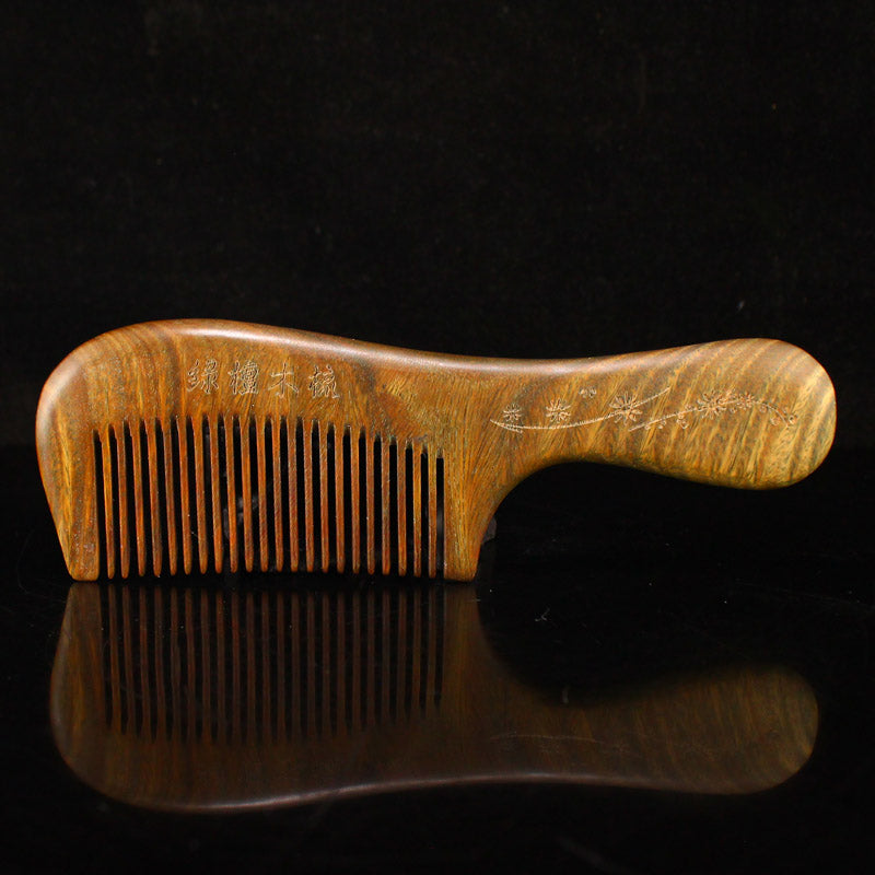 Green Sandalwood Wood Comb