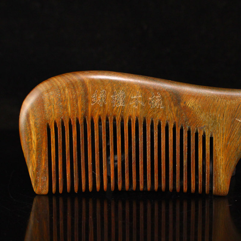 Green Sandalwood Wood Comb