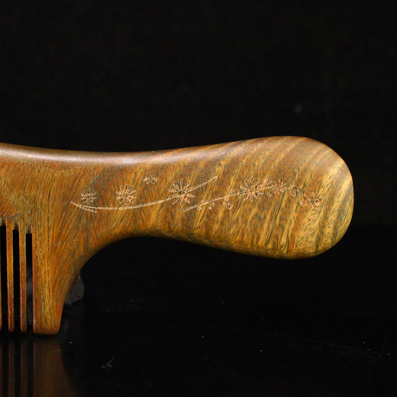 Green Sandalwood Wood Comb