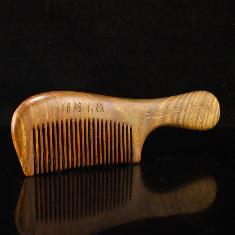 Green Sandalwood Wood Comb