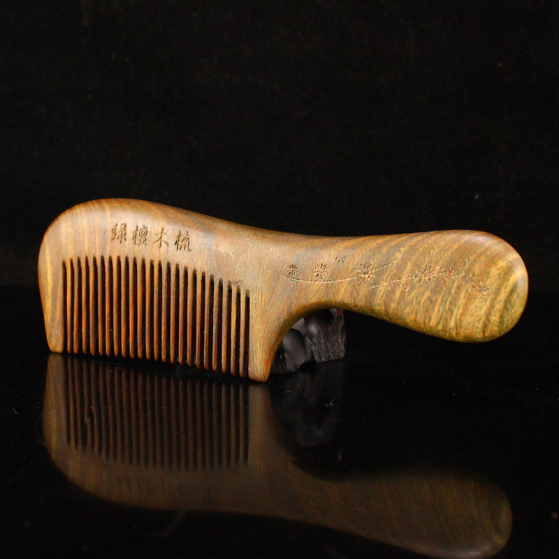 Green Sandalwood Wood Comb