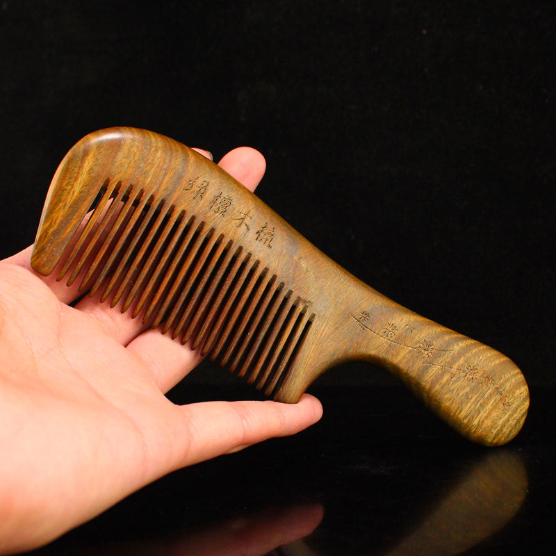 Green Sandalwood Wood Comb