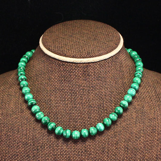 8MM Bead Turquoise Beads Necklace