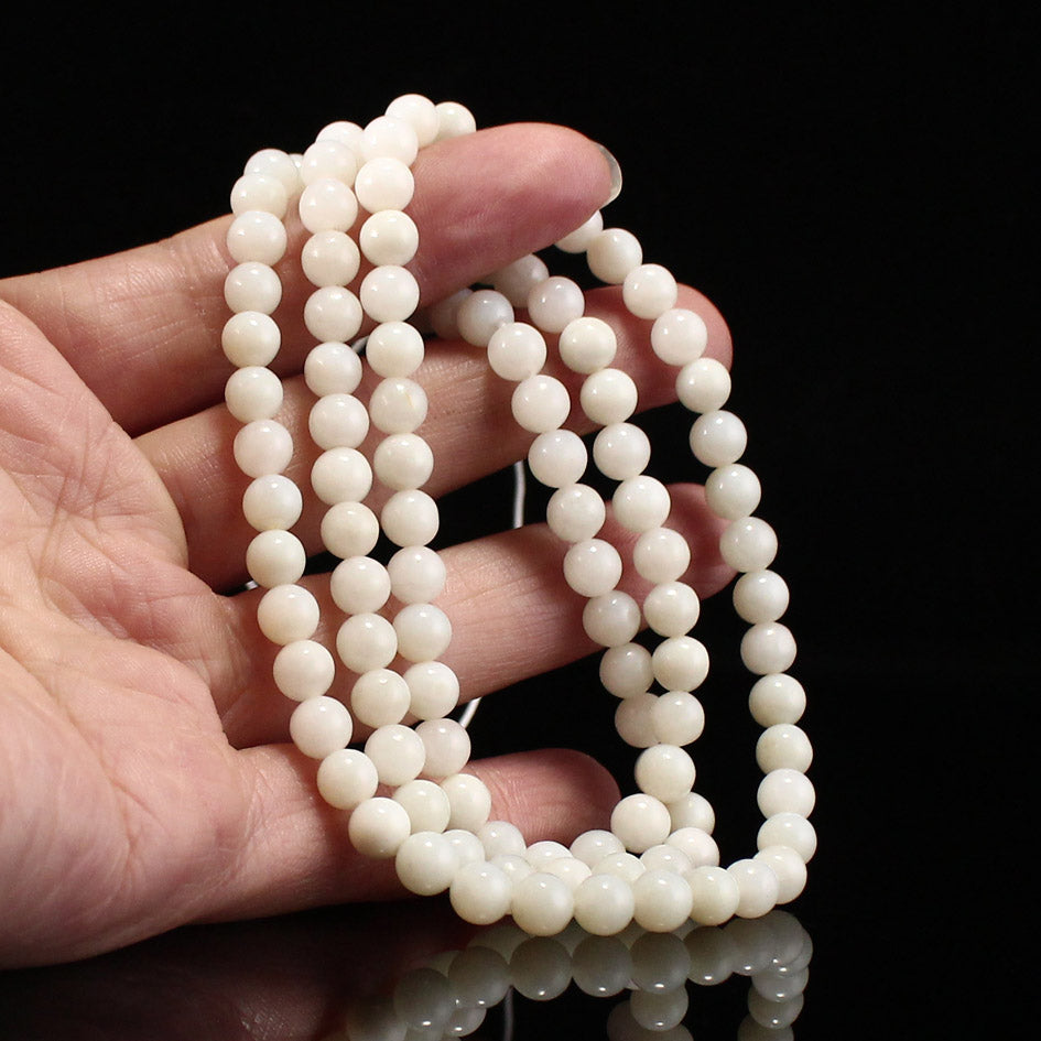 White Jade Beads Necklace