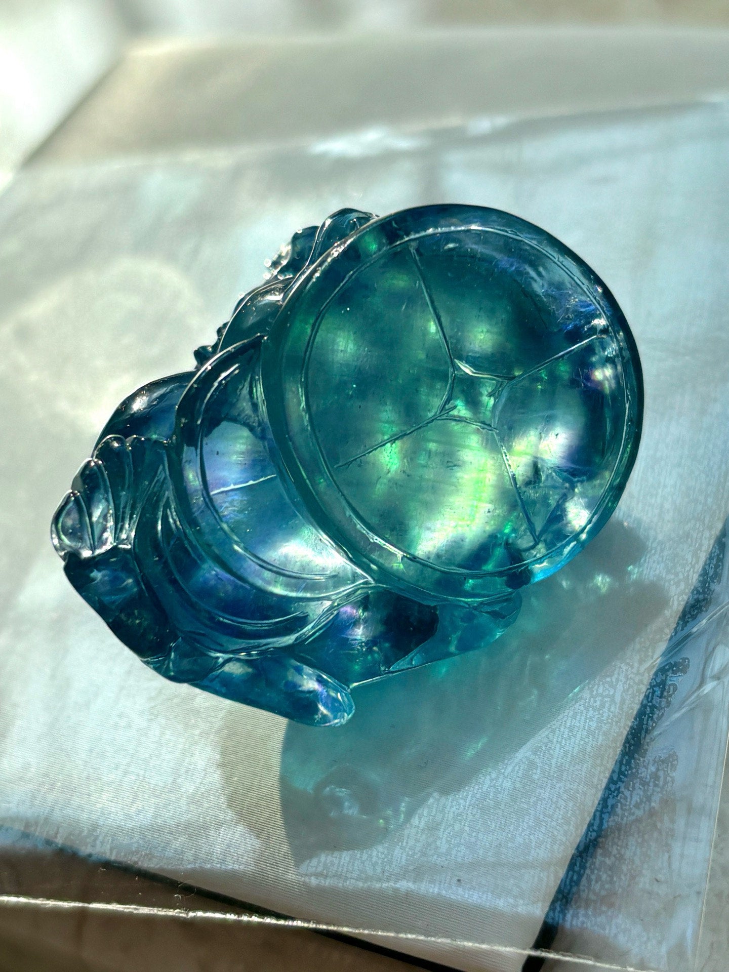 A1798 Beautiful Aquamarine Carved Fortune Pixiu Pendant