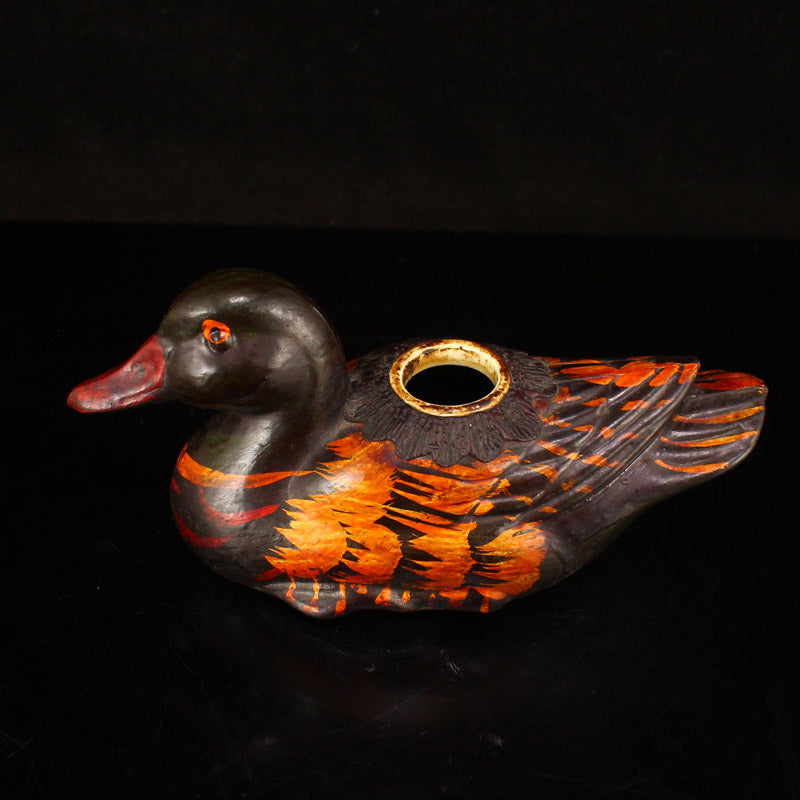 Old Chinese Lacquerware Duck Ink Tank