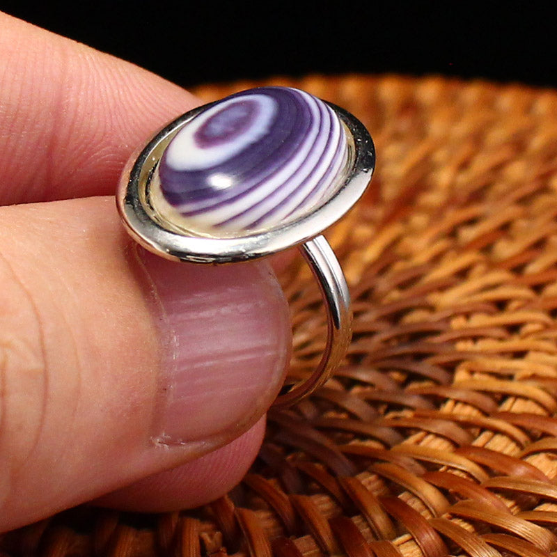 Beautiful Silver Inlay Shell Ring