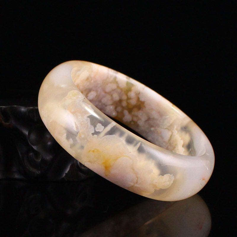 Inside Diameter 56 MM Shuicao Agate Bracelet w Certificate