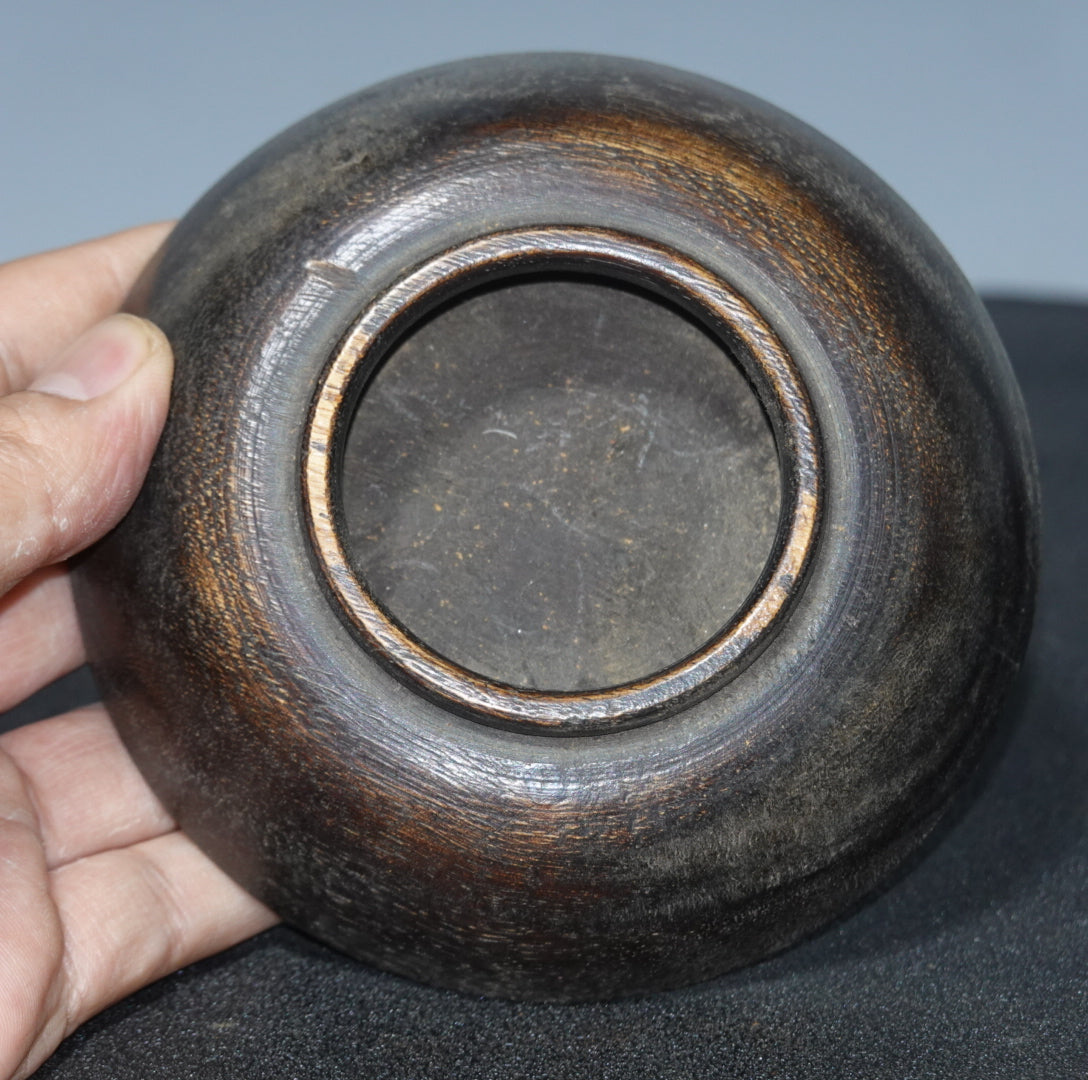 Old Chinese Huali Wood Brush Washer