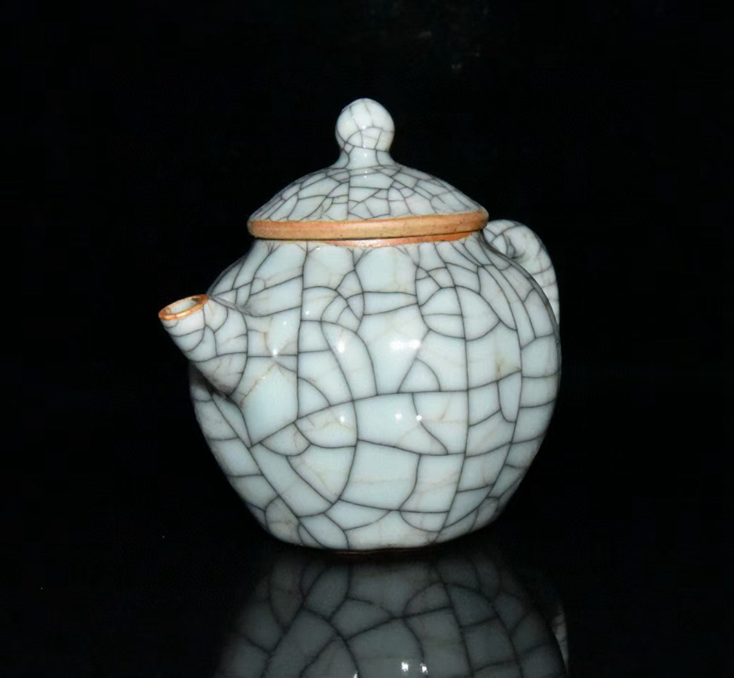 Old Chinese Blue Glaze Porcelain Teapot