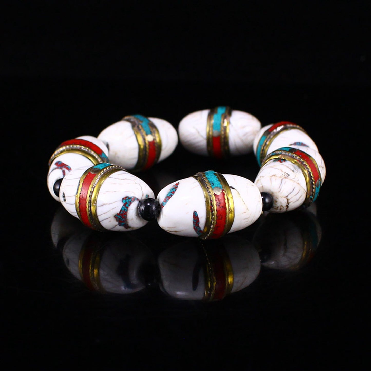 Tibetan White Turquoise Beads Bracelet