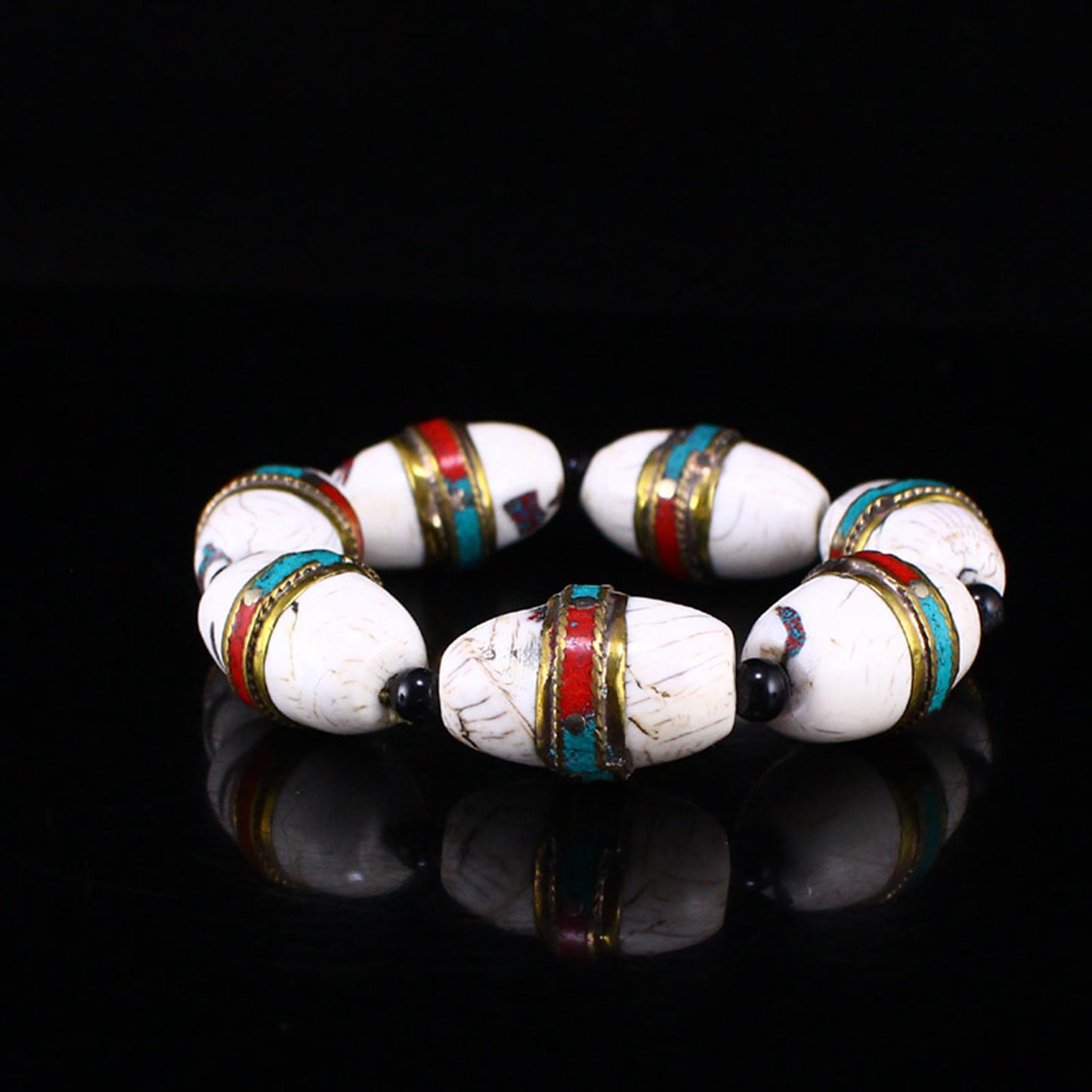 Tibetan White Turquoise Beads Bracelet