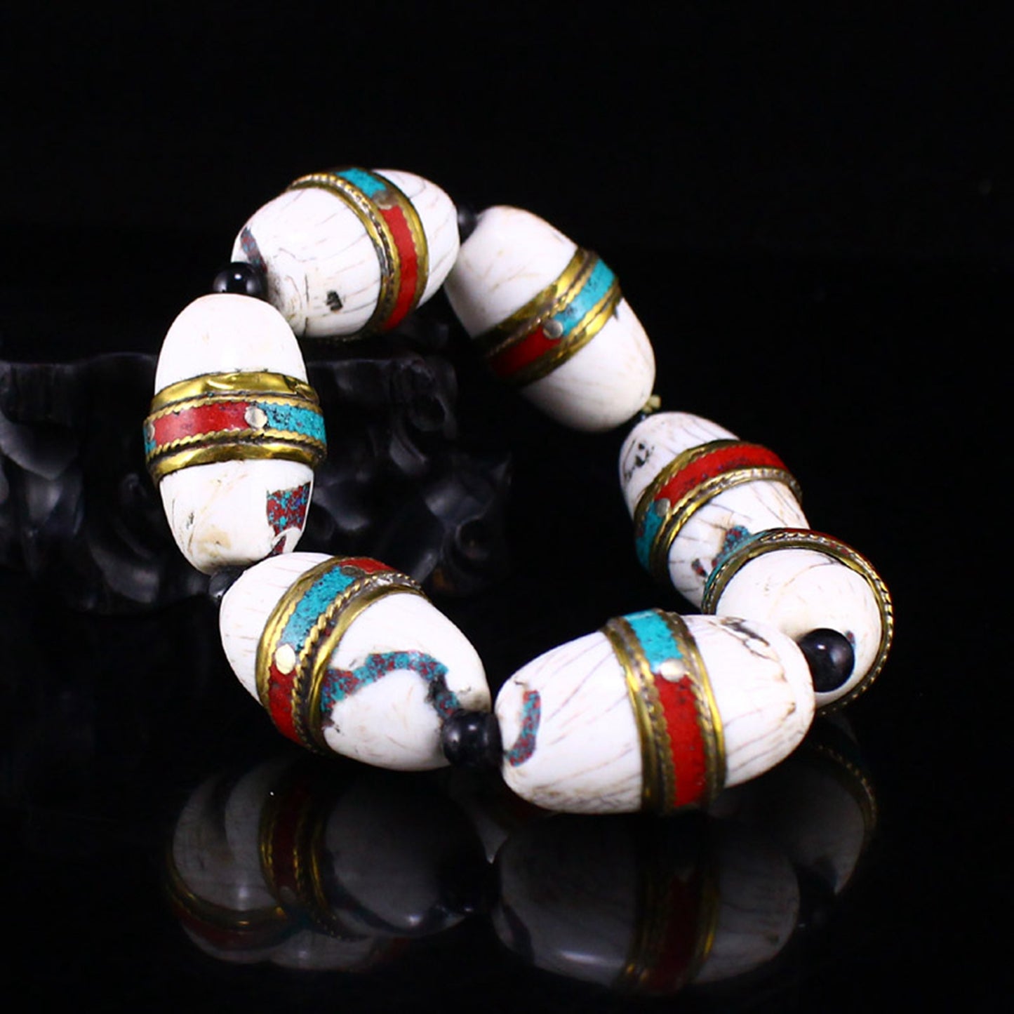 Tibetan White Turquoise Beads Bracelet