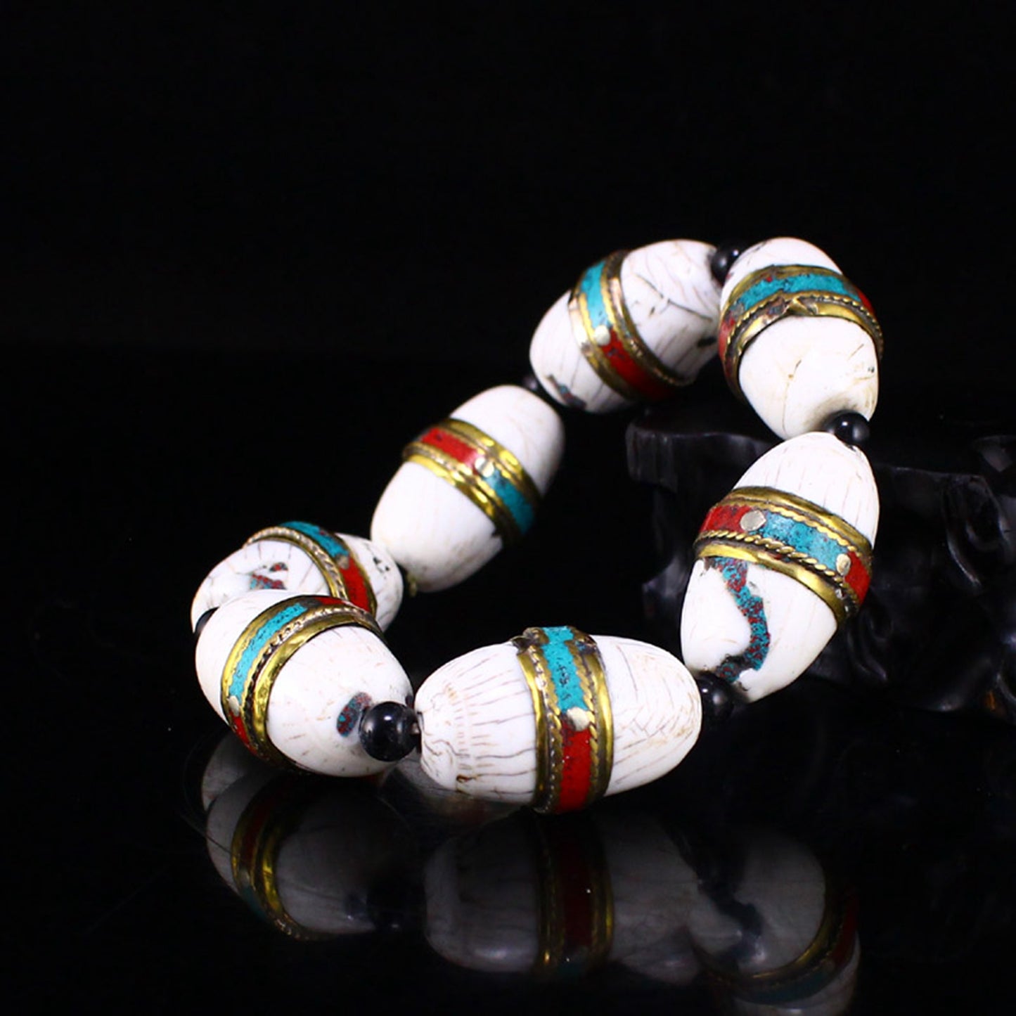 Tibetan White Turquoise Beads Bracelet