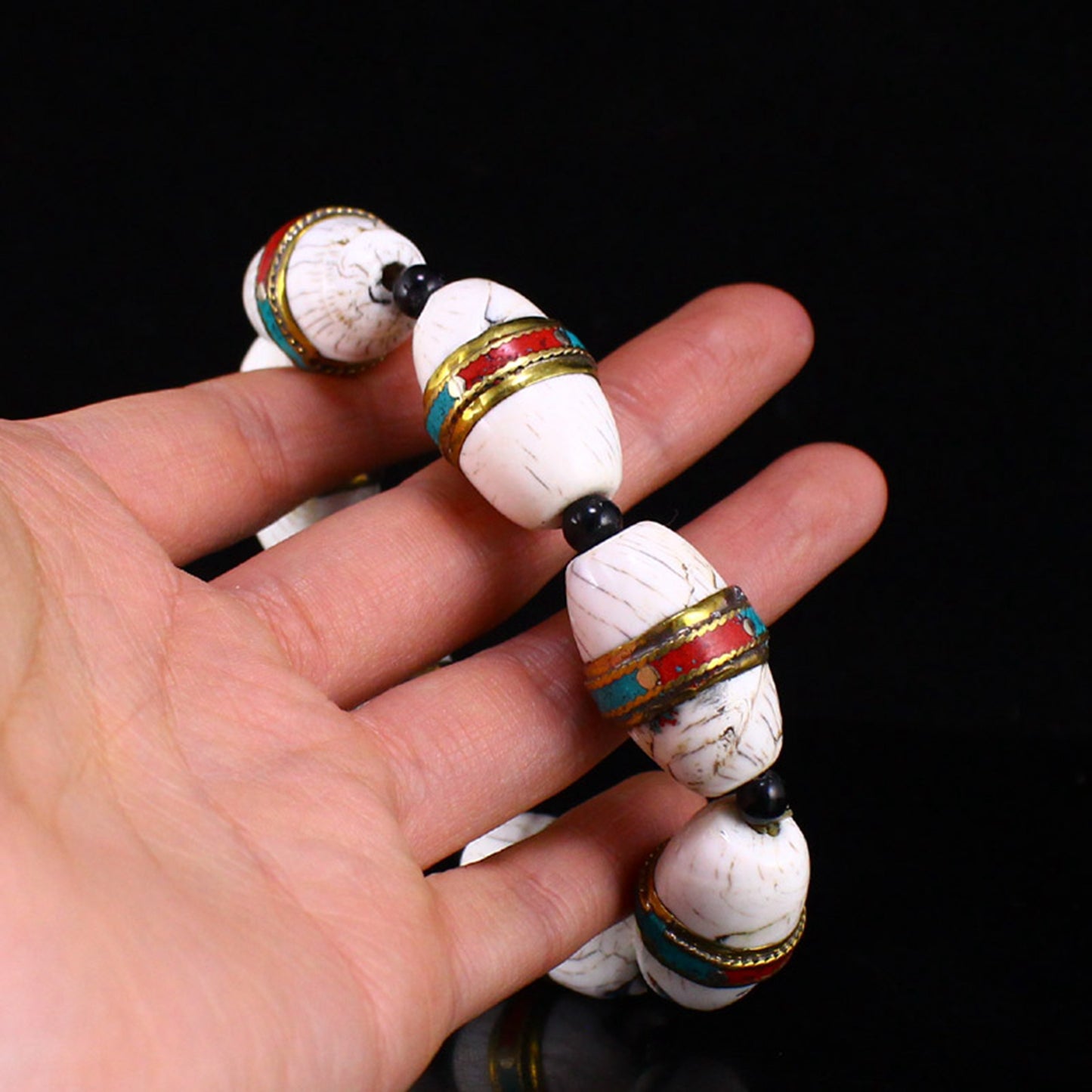 Tibetan White Turquoise Beads Bracelet