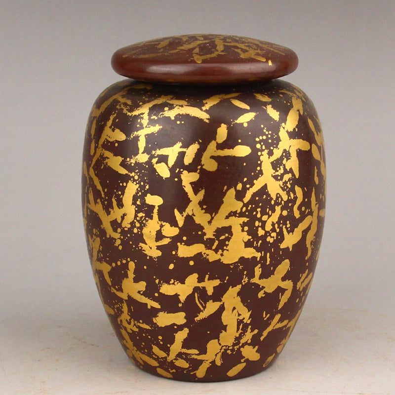 Old Chinese Gilt Gold Copper Pot