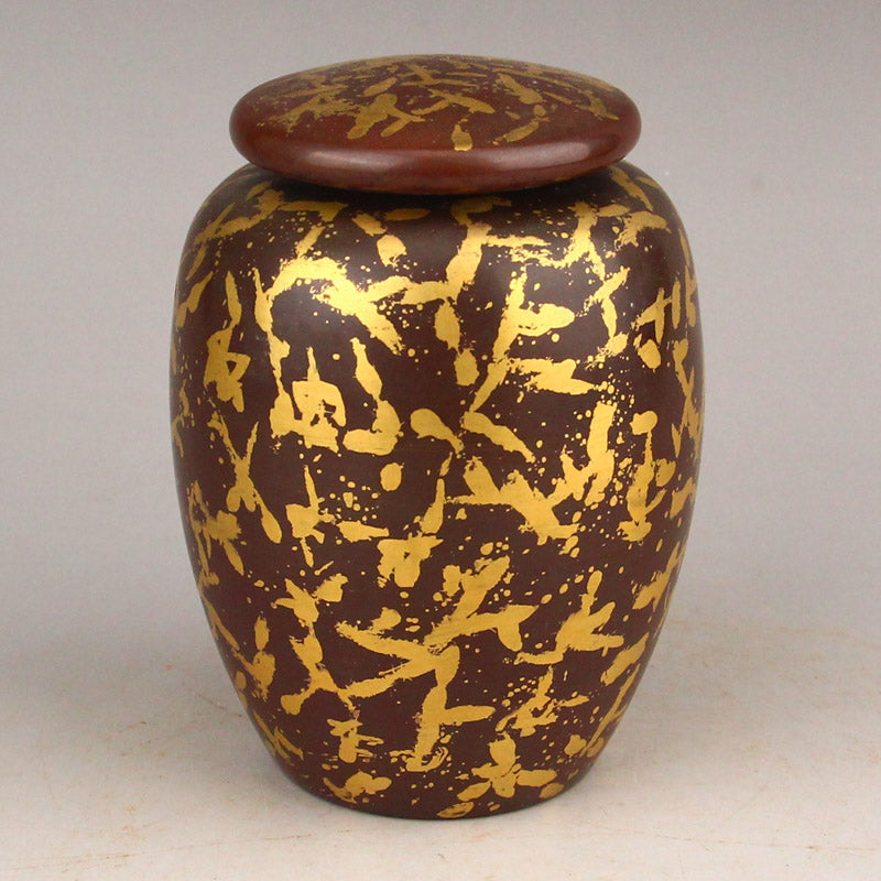 Old Chinese Gilt Gold Copper Pot