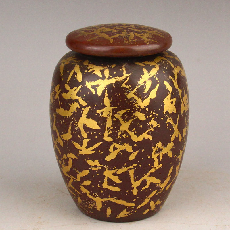 Old Chinese Gilt Gold Copper Pot