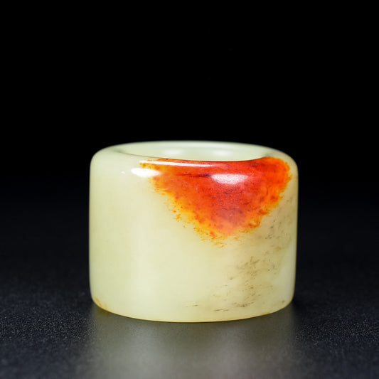 Old Chinese Hetian Jade Thumb Ring