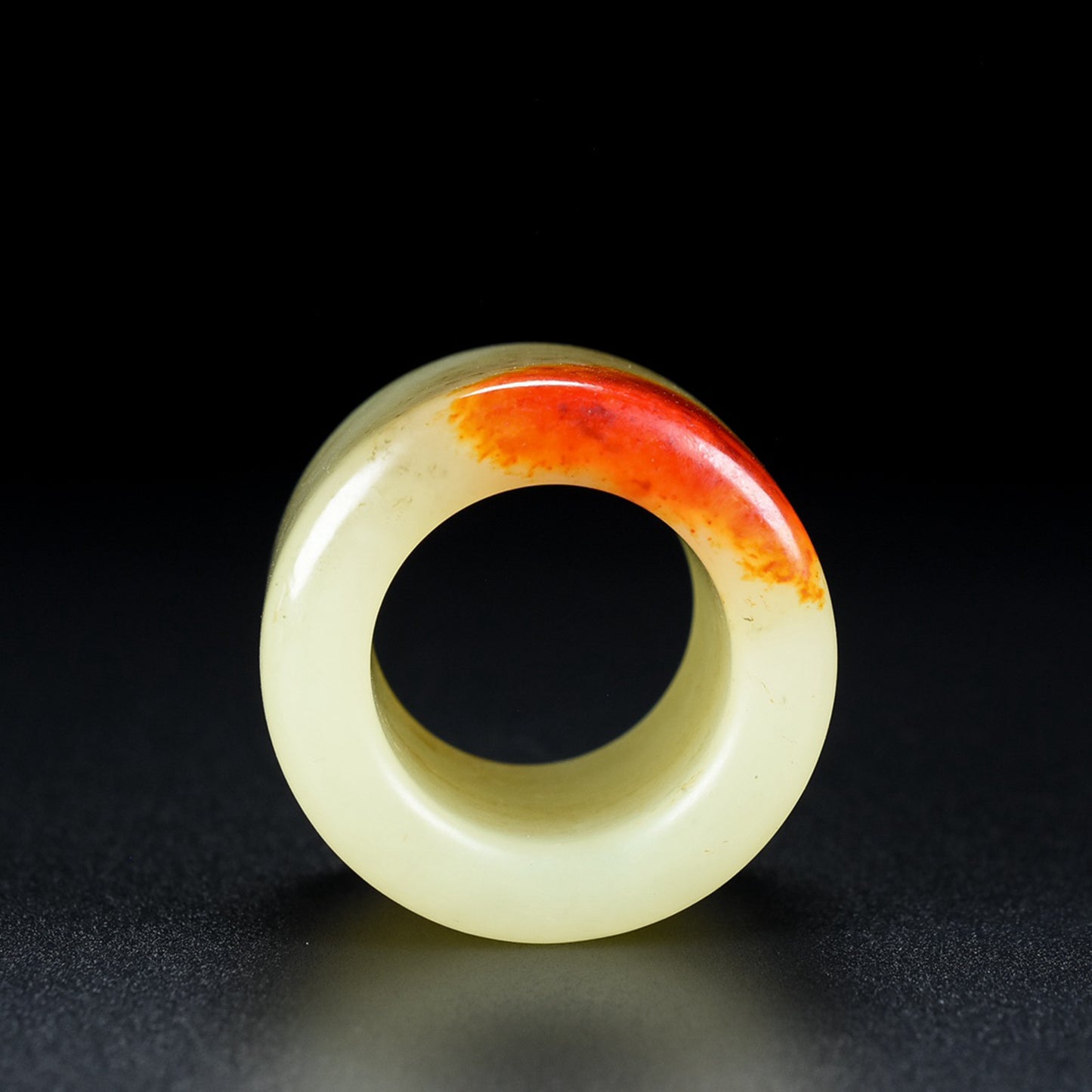 Old Chinese Hetian Jade Thumb Ring