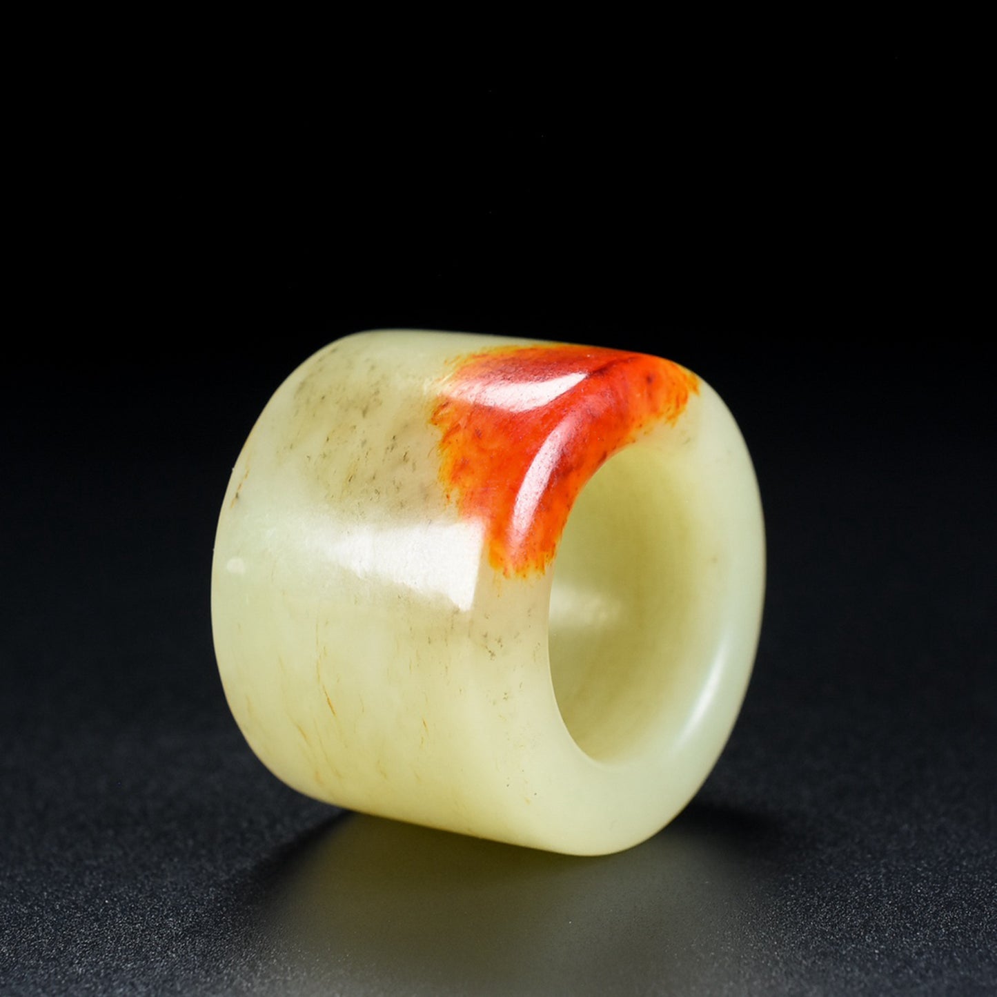 Old Chinese Hetian Jade Thumb Ring