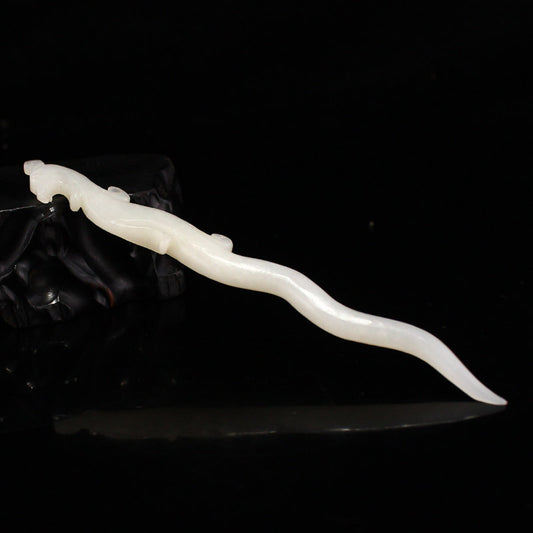 Chinese Hetian Jade Phoenix Hairpin