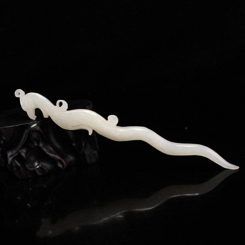 Chinese Hetian Jade Phoenix Hairpin