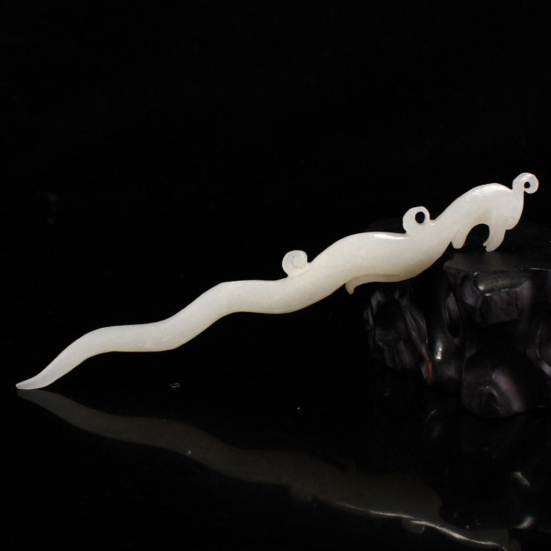 Chinese Hetian Jade Phoenix Hairpin