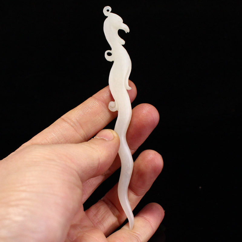 Chinese Hetian Jade Phoenix Hairpin