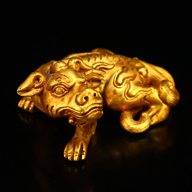 Old Gilt Gold Bronze Unicorn Statue/Paperweight