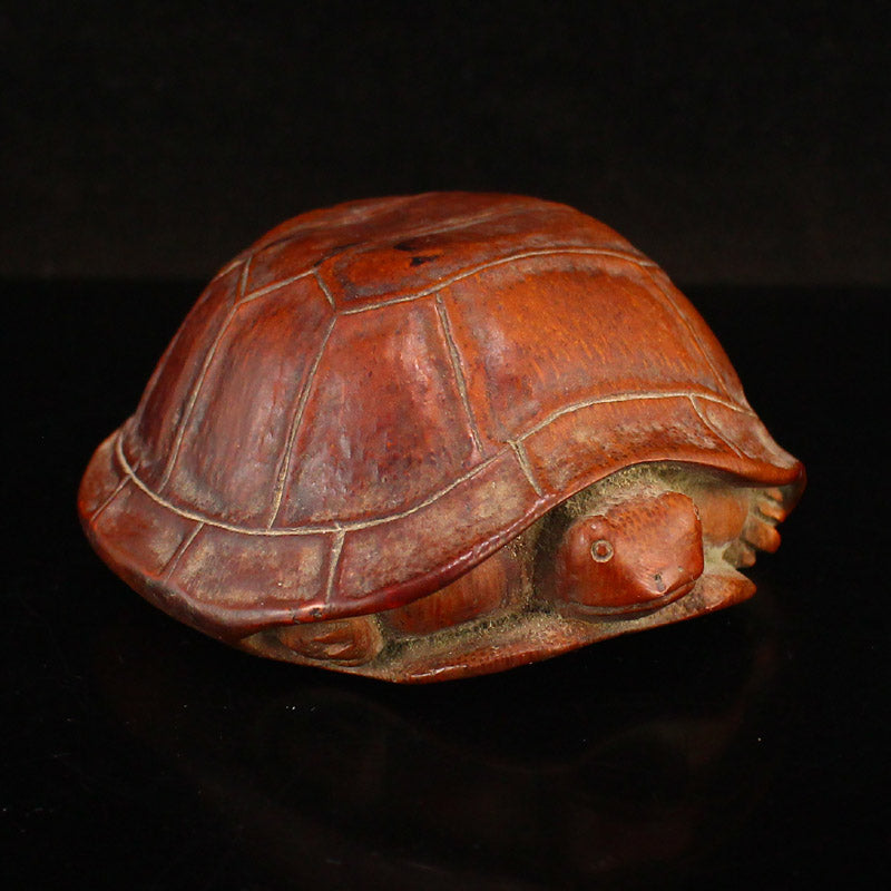 Chinese Bamboo Long Life Turtle Statue