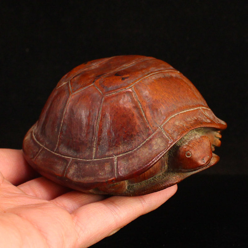 Chinese Bamboo Long Life Turtle Statue