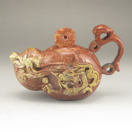 Chinese Shoushan Stone Teapot w Dragon