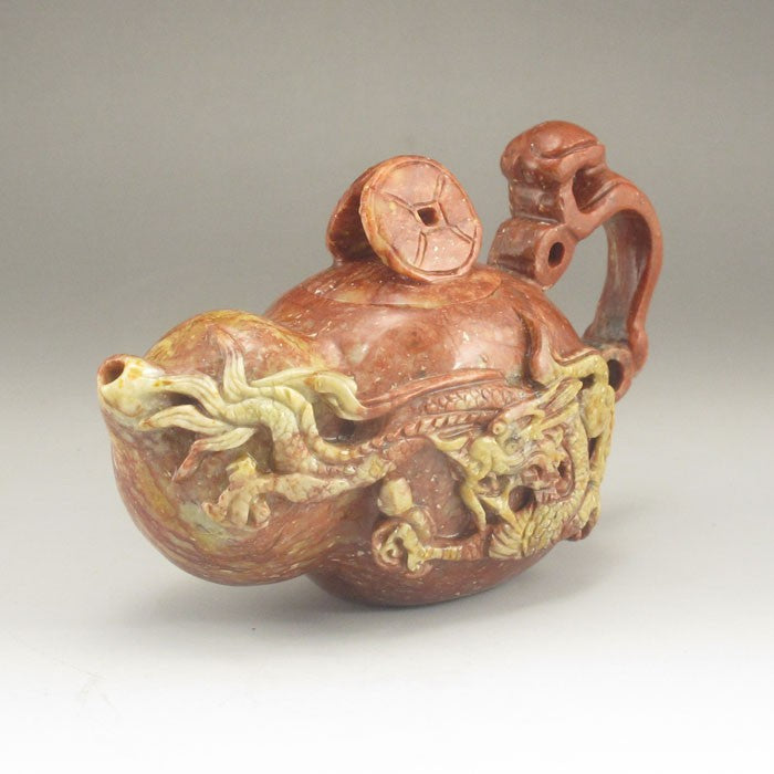 Chinese Shoushan Stone Teapot w Dragon