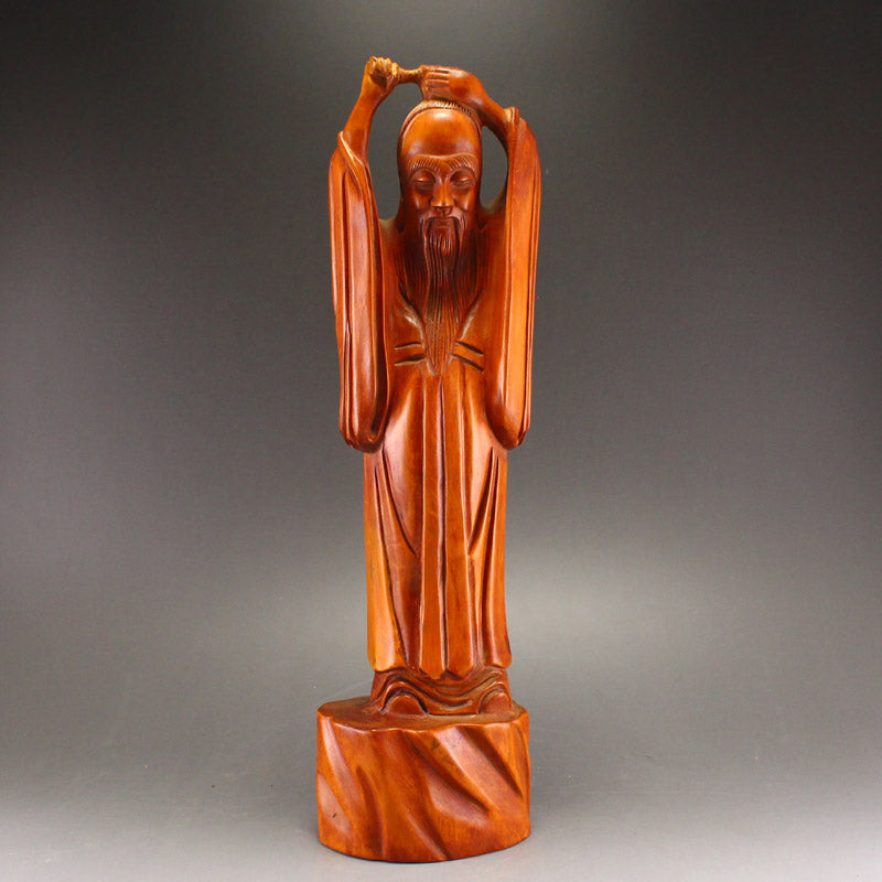 Vintage Boxwood Wood Figure Statue