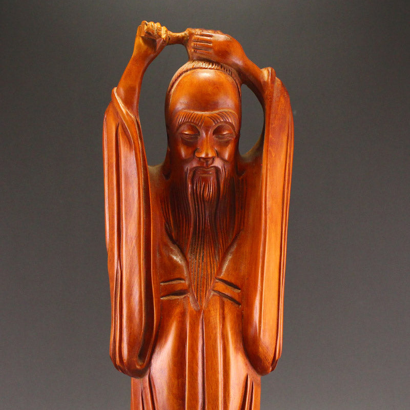 Vintage Boxwood Wood Figure Statue