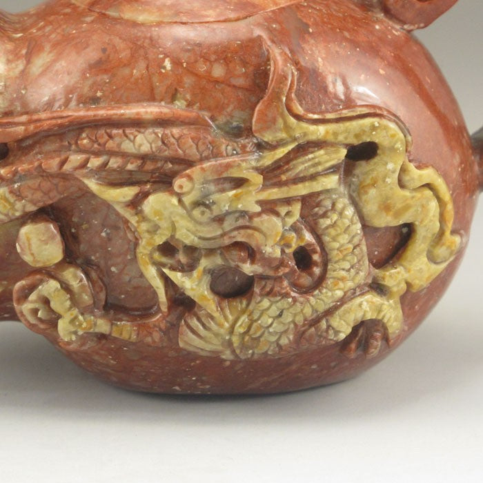 Chinese Shoushan Stone Teapot w Dragon