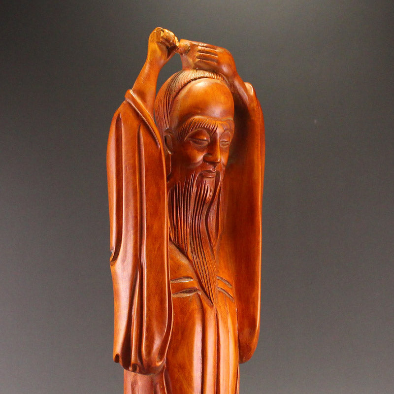 Vintage Boxwood Wood Figure Statue