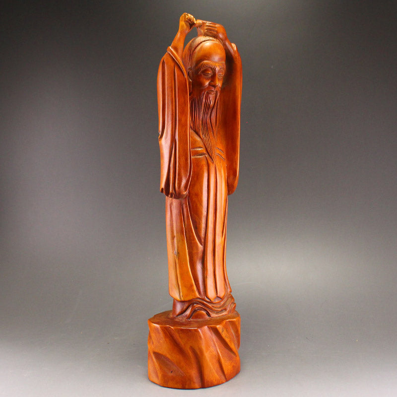 Vintage Boxwood Wood Figure Statue