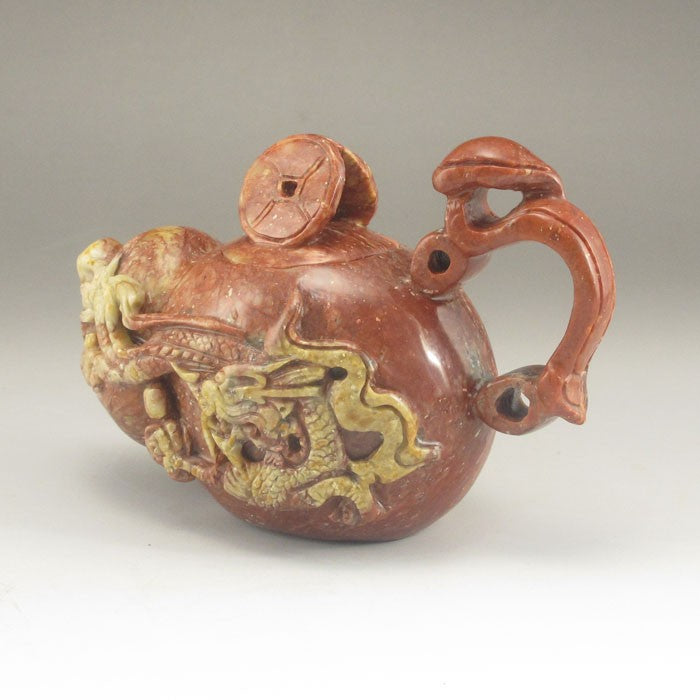 Chinese Shoushan Stone Teapot w Dragon