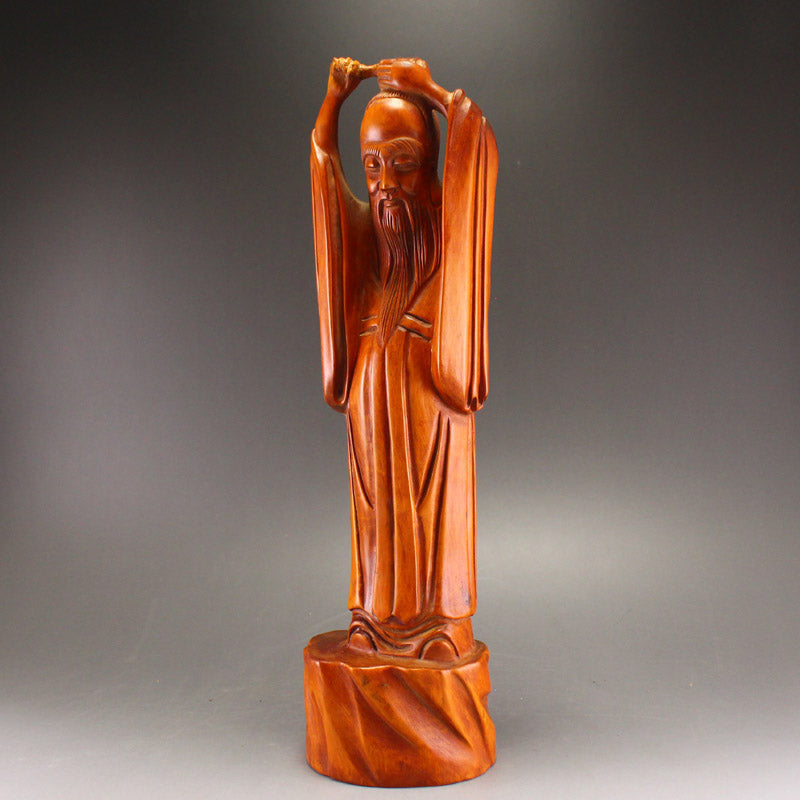 Vintage Boxwood Wood Figure Statue