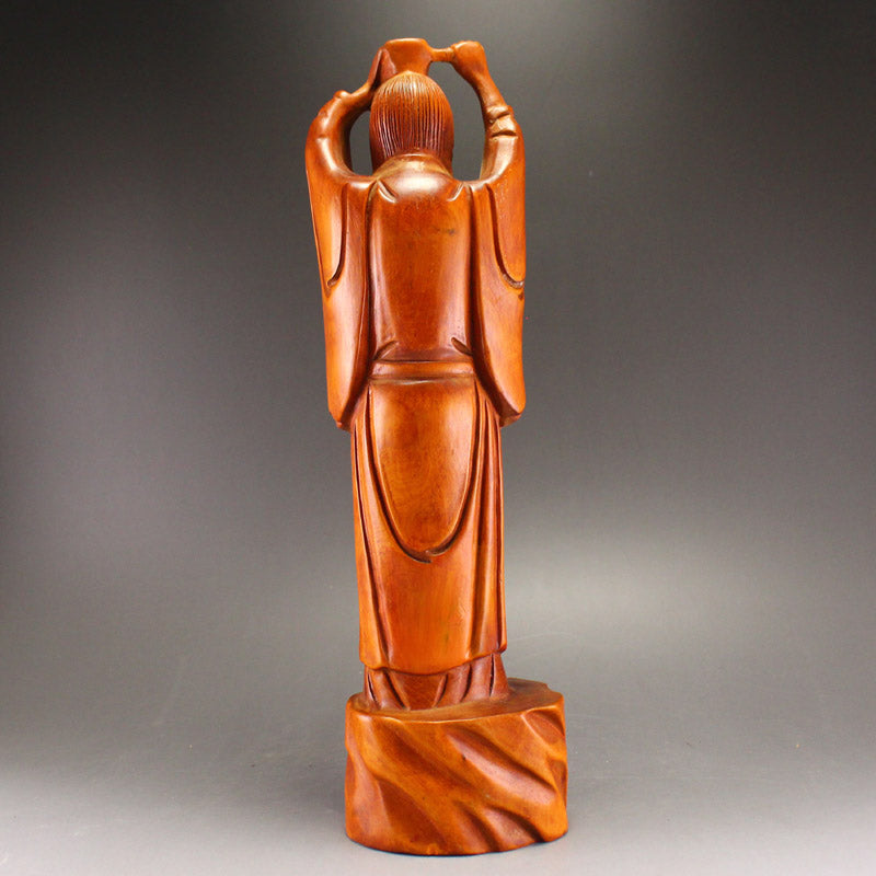 Vintage Boxwood Wood Figure Statue